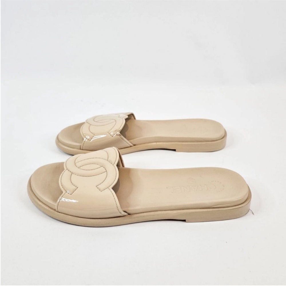 Chanel Beige Slide Sandals - Picture 9 of 16